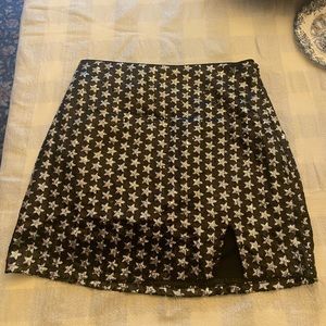 Altar’d State Medium Black Star Shimmer Skirt